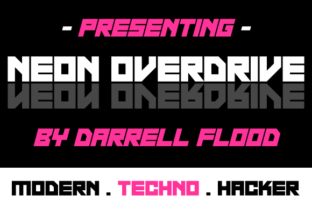 Neon Overdrive: A Futuristic Display Font for Makers