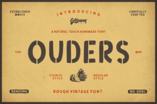 Ouders: A Hand-Drawn Display Font for Editorial Warmth