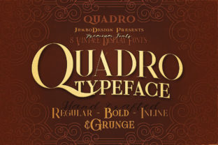Quadro Family: A Vintage Display Typeface for Editorial Design
