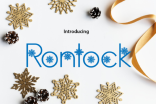 Rontock: A Playful Display Typeface for Winter Branding