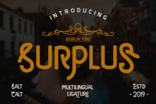 Surplus: A Vintage Display Font for Editorial Design