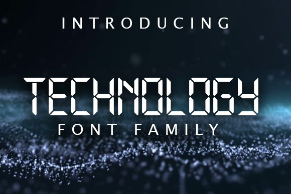 Technology Family: A Modern LCD Typeface for Editorial Design